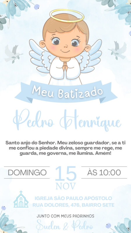 Convite Simples - Batizado