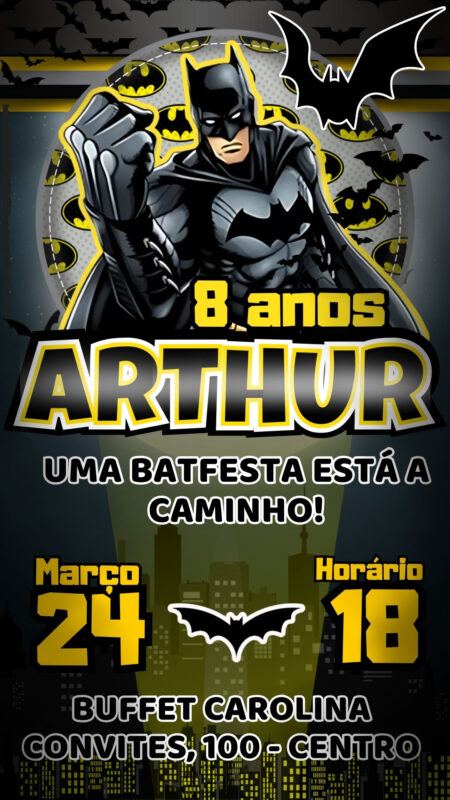 Convite Simples - Batman
