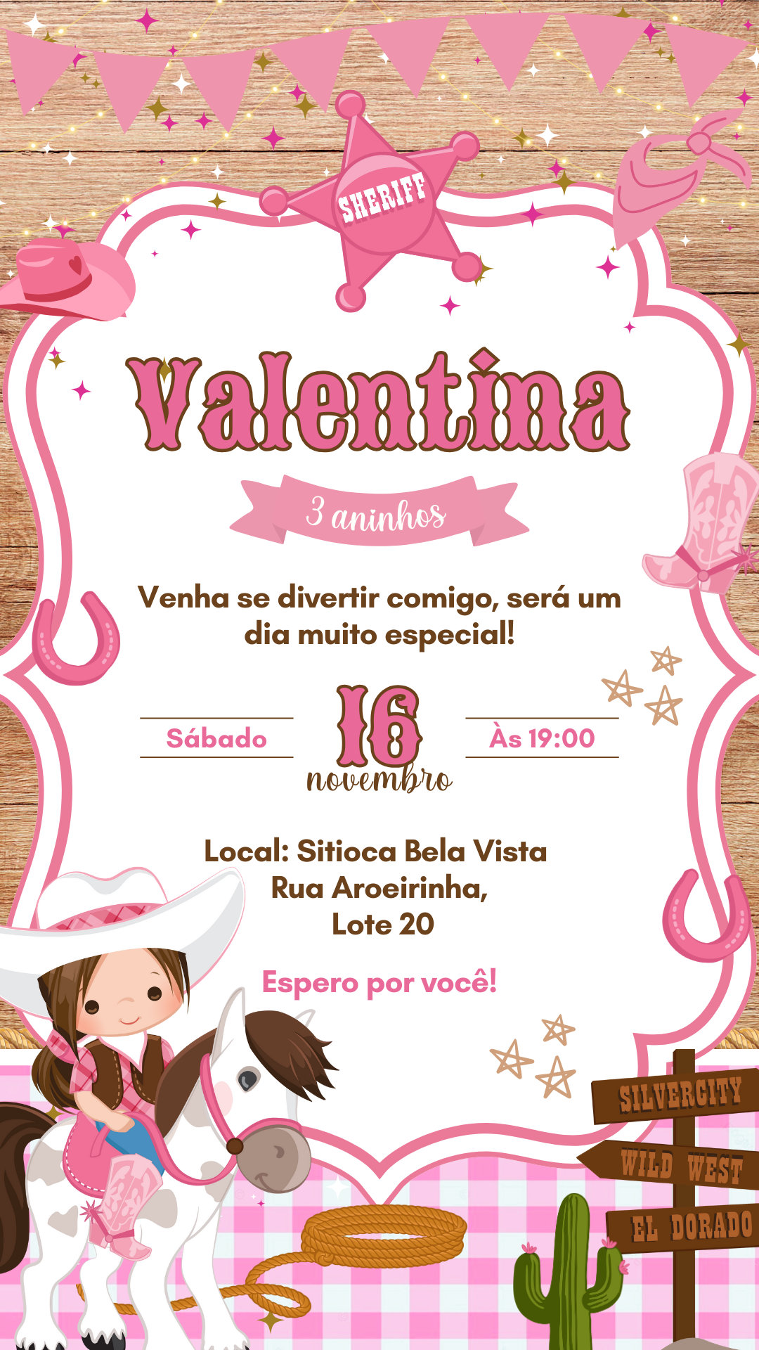Convite Simples - Boiadeira #2