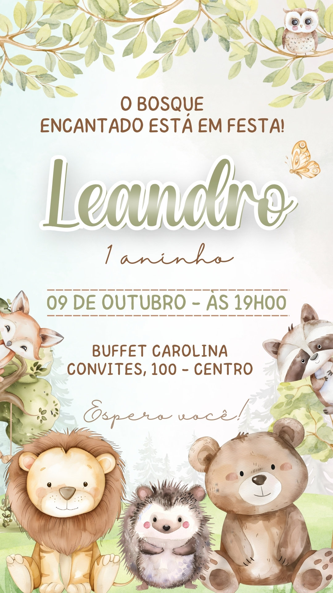 Convite Simples - Bosque