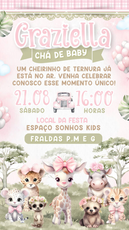 Convite Simples - Chá de Bebê