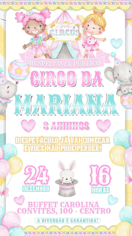 Convite Simples - Circo