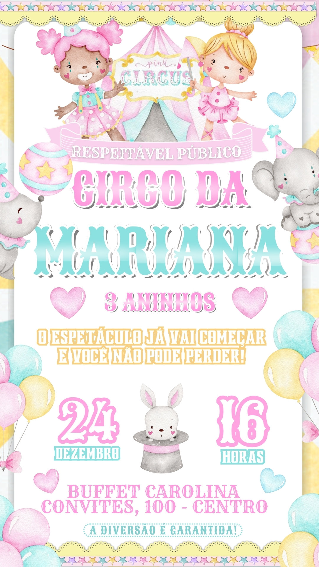 Convite Simples - Circo