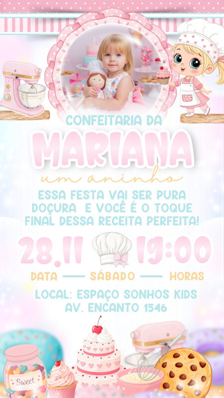 Convite Simples - Confeitaria
