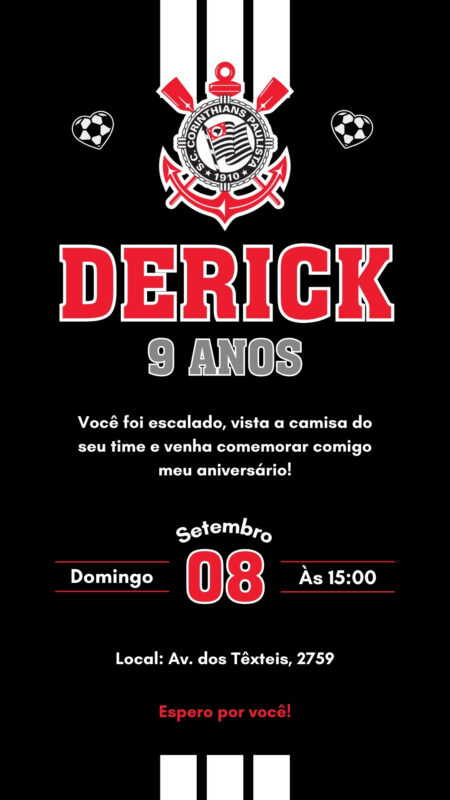 Convite Simples - Corinthians #2