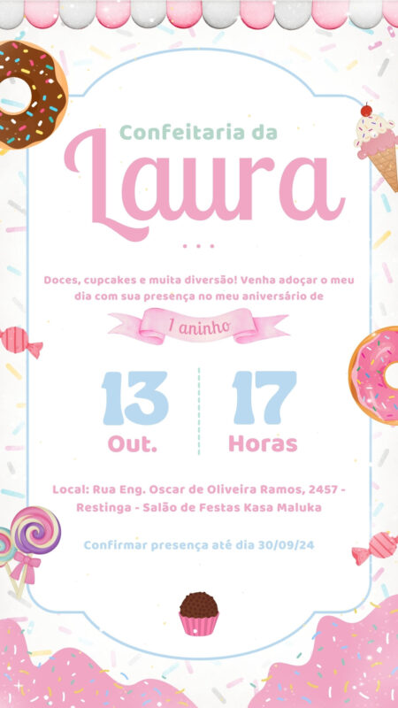 Convite Simples - Doceria