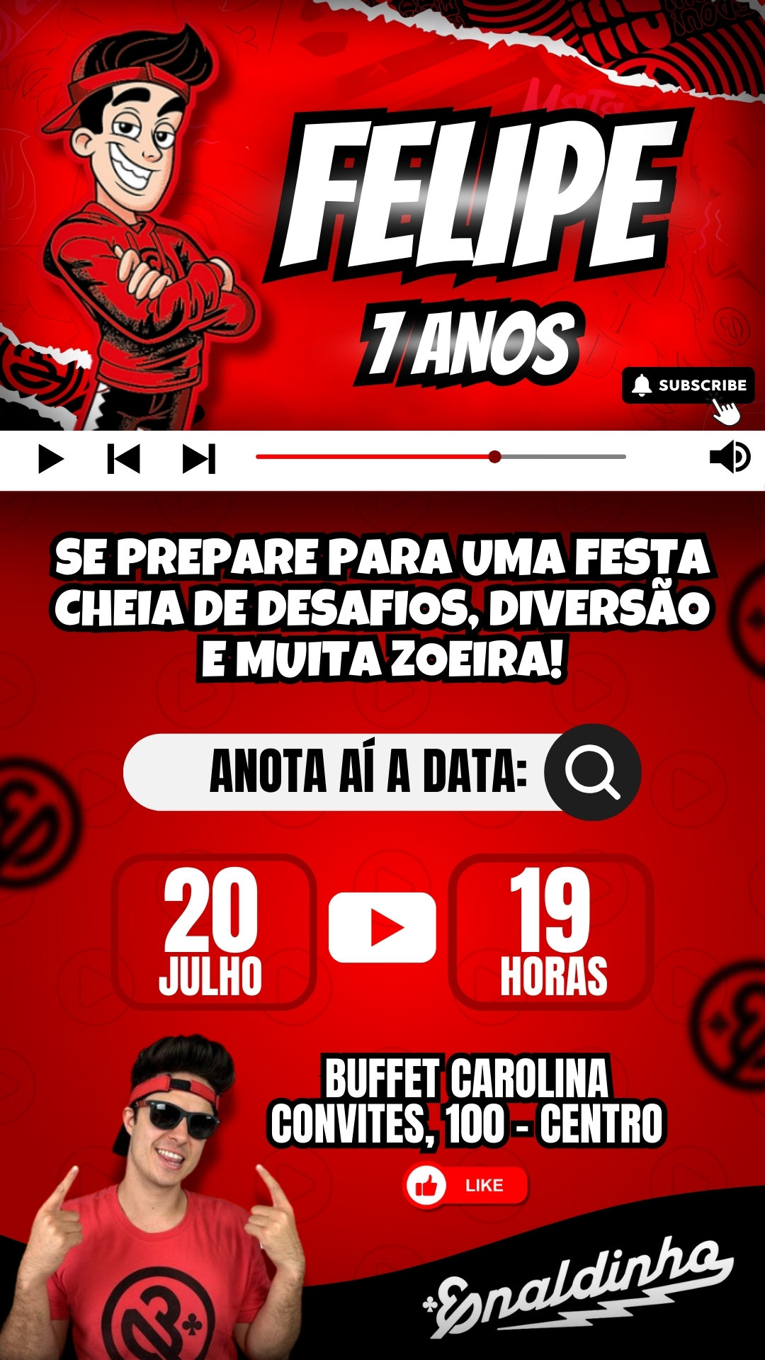 Convite Simples - Enaldinho