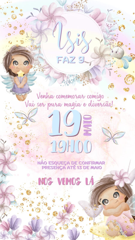 Convite Simples - Fadas