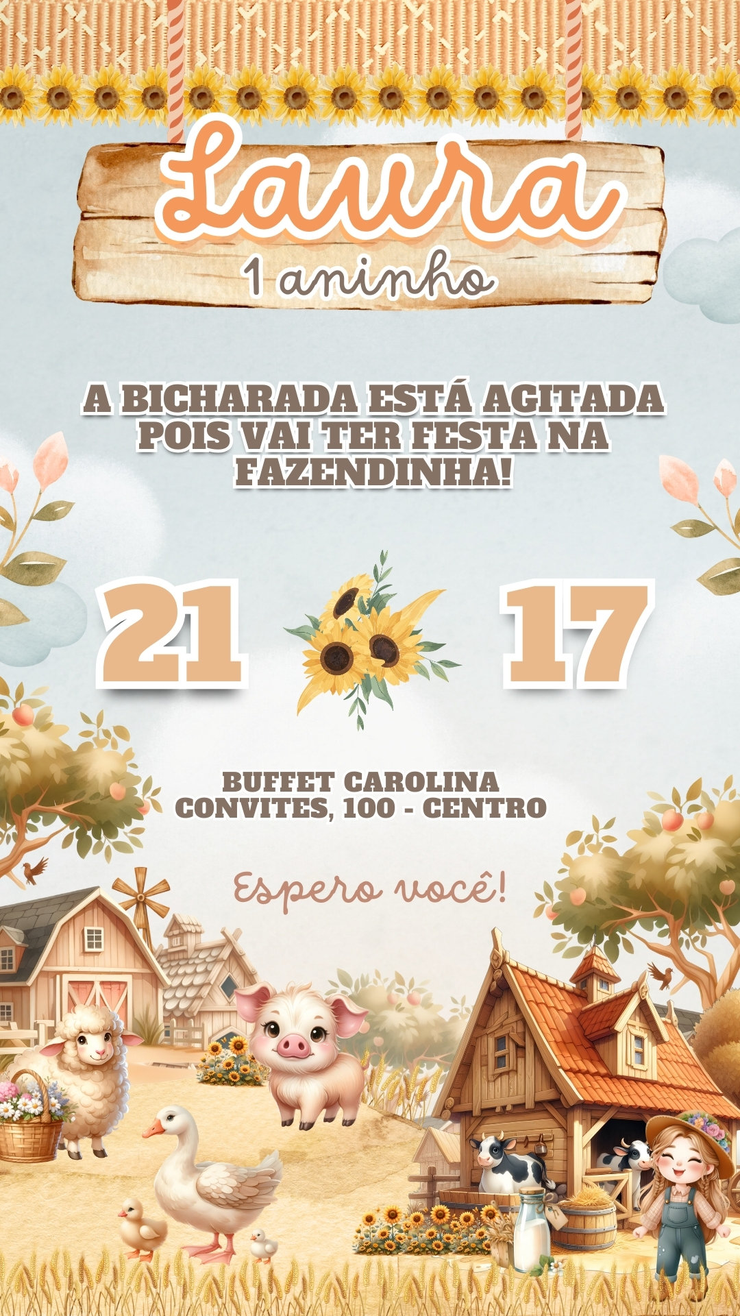 Convite Simples - Fazendinha