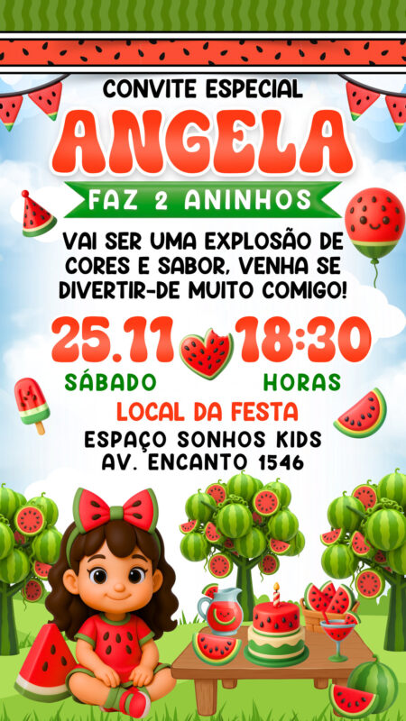 Convite Simples - Festa da Melancia