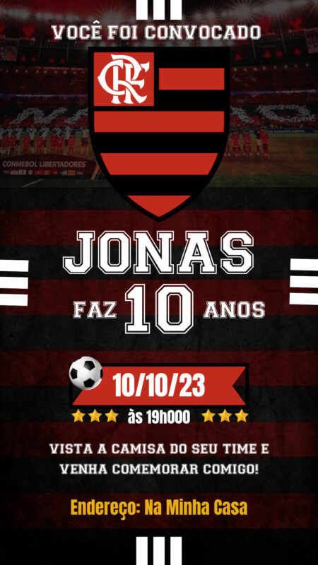 Convite Simples - Flamengo