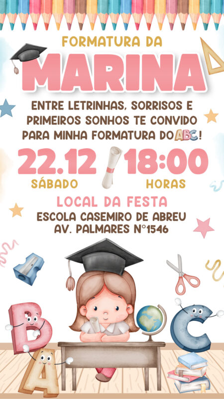 Convite Simples - Formatura ABC