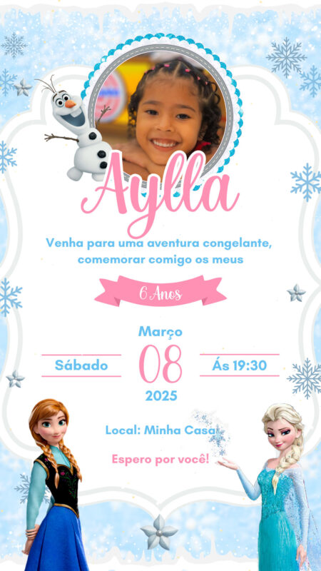 Convite Simples - Frozen