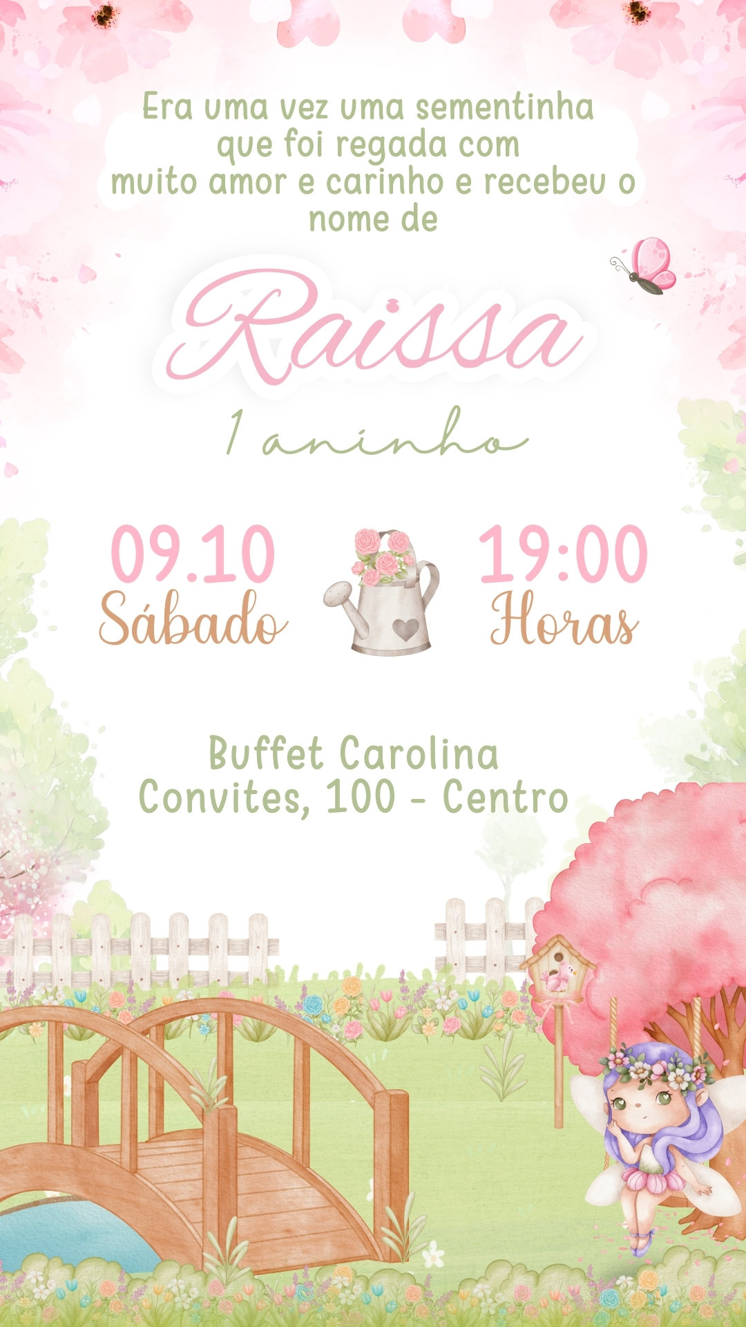 Convite Simples - Jardim Encantado