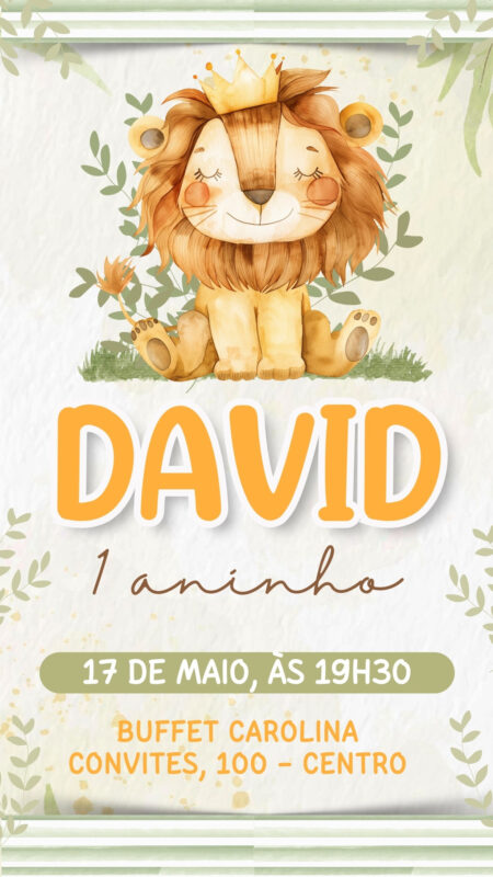Convite Simples - Leãozinho