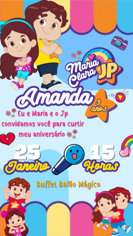 Convite Simples - Maria Clara e JP