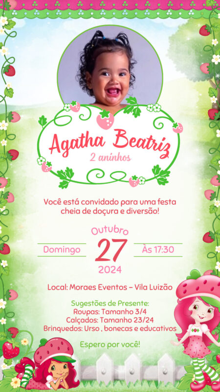 Convite Simples - Moranguinho