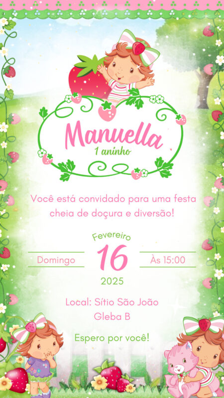 Convite Simples - Moranguinho Baby