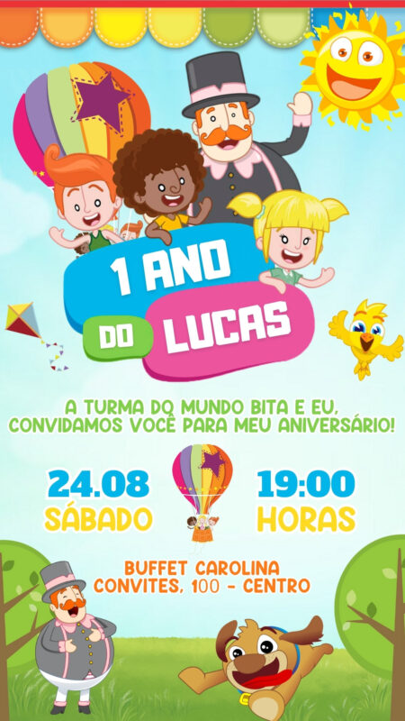 Convite Simples - Mundo Bita