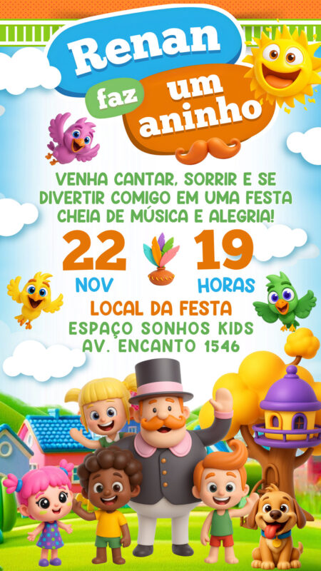 Convite Simples - Mundo Bita