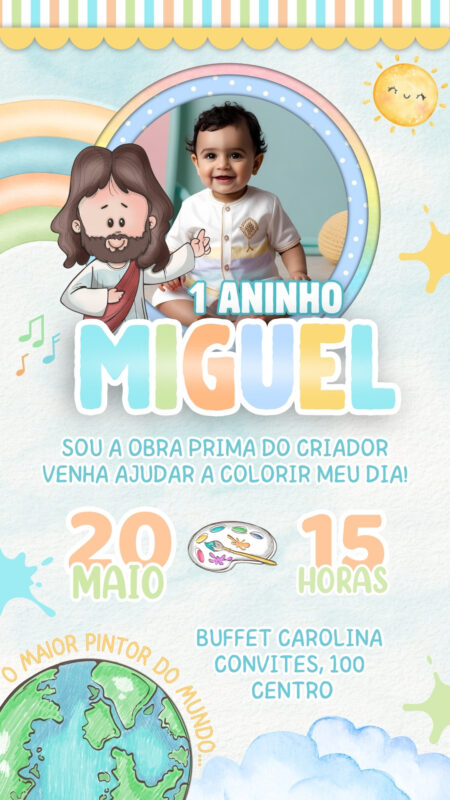 Convite Simples - O Maior Pintor do Mundo