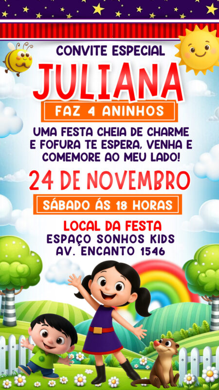 Convite Simples - O show da Luna