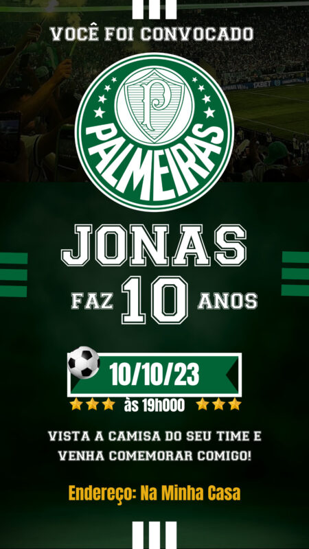 Convite Simples - Palmeiras