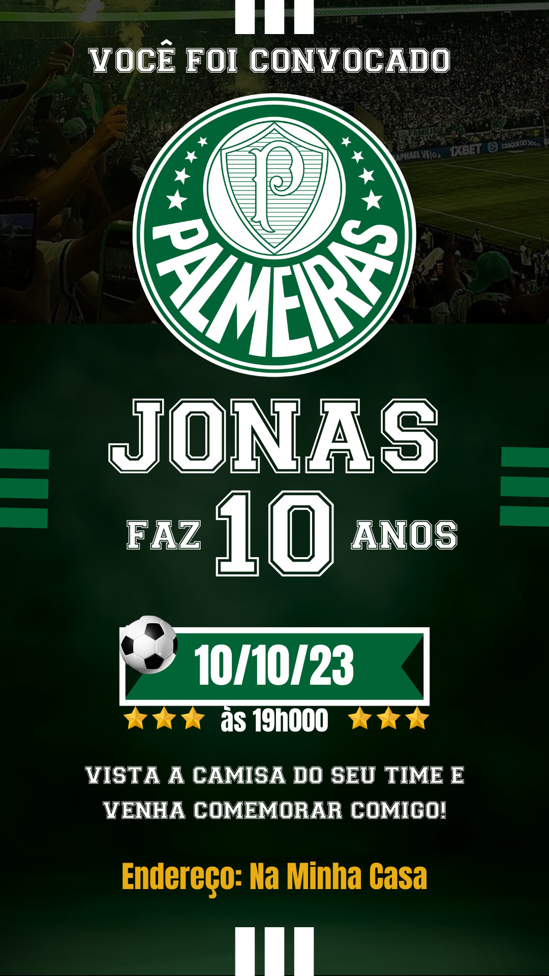 Convite Simples - Palmeiras