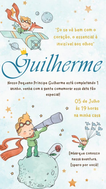 Convite Simples - Pequeno Princípe