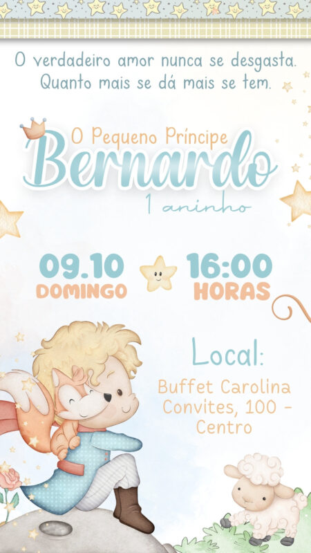 Convite Simples - Pequeno Princípe