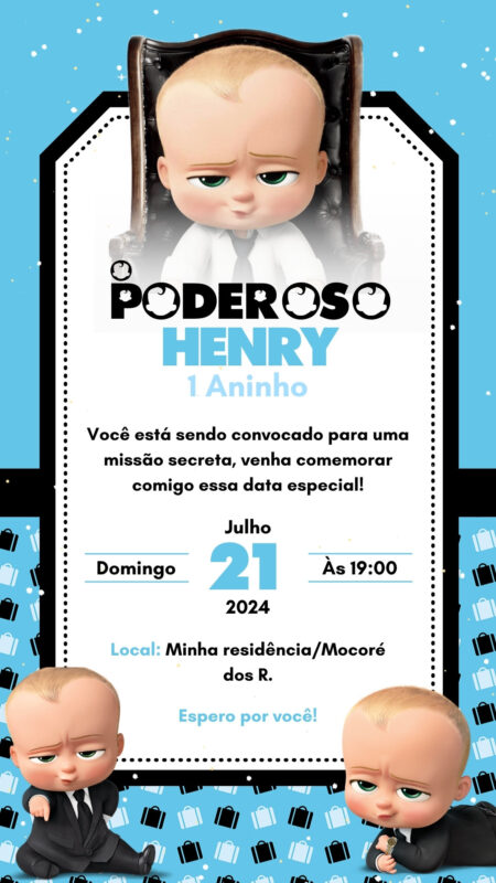 Convite Simples - Poderoso Chefinho