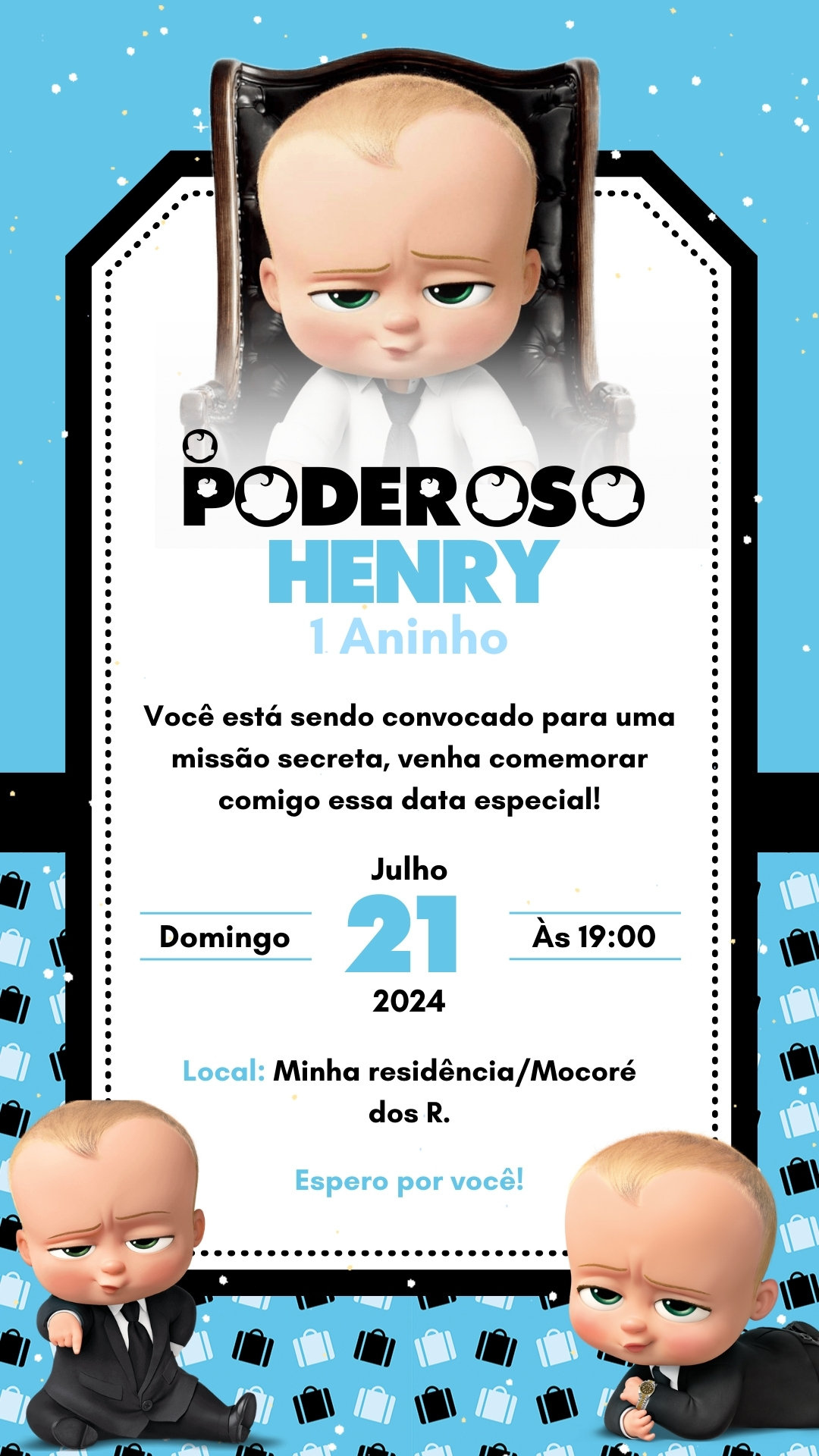 Convite Simples - Poderoso Chefinho