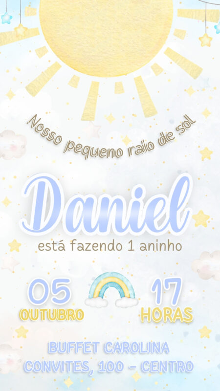 Convite Simples - Raio de Sol