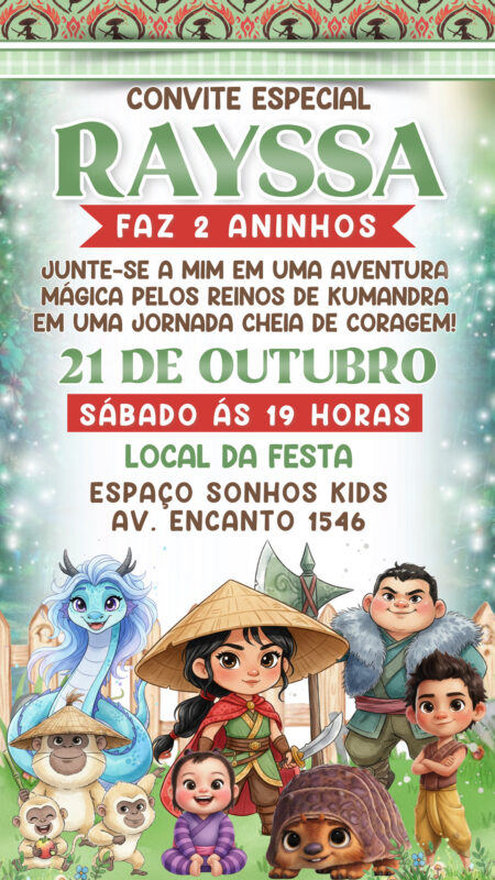 Convite Simples - Raya e o último dragão