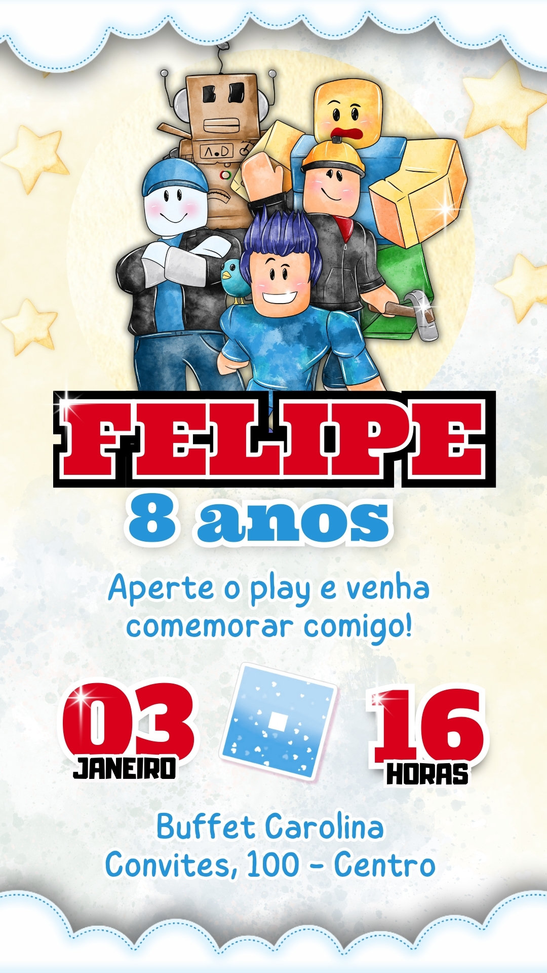 Convite Simples - Roblox