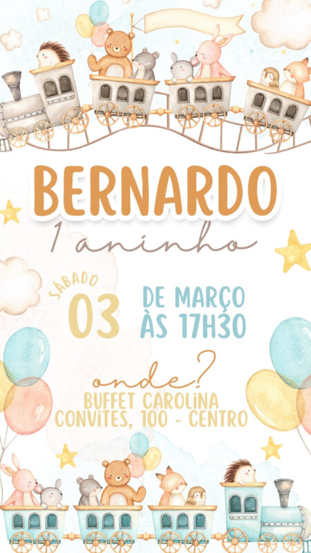 Convite Simples - Trenzinho