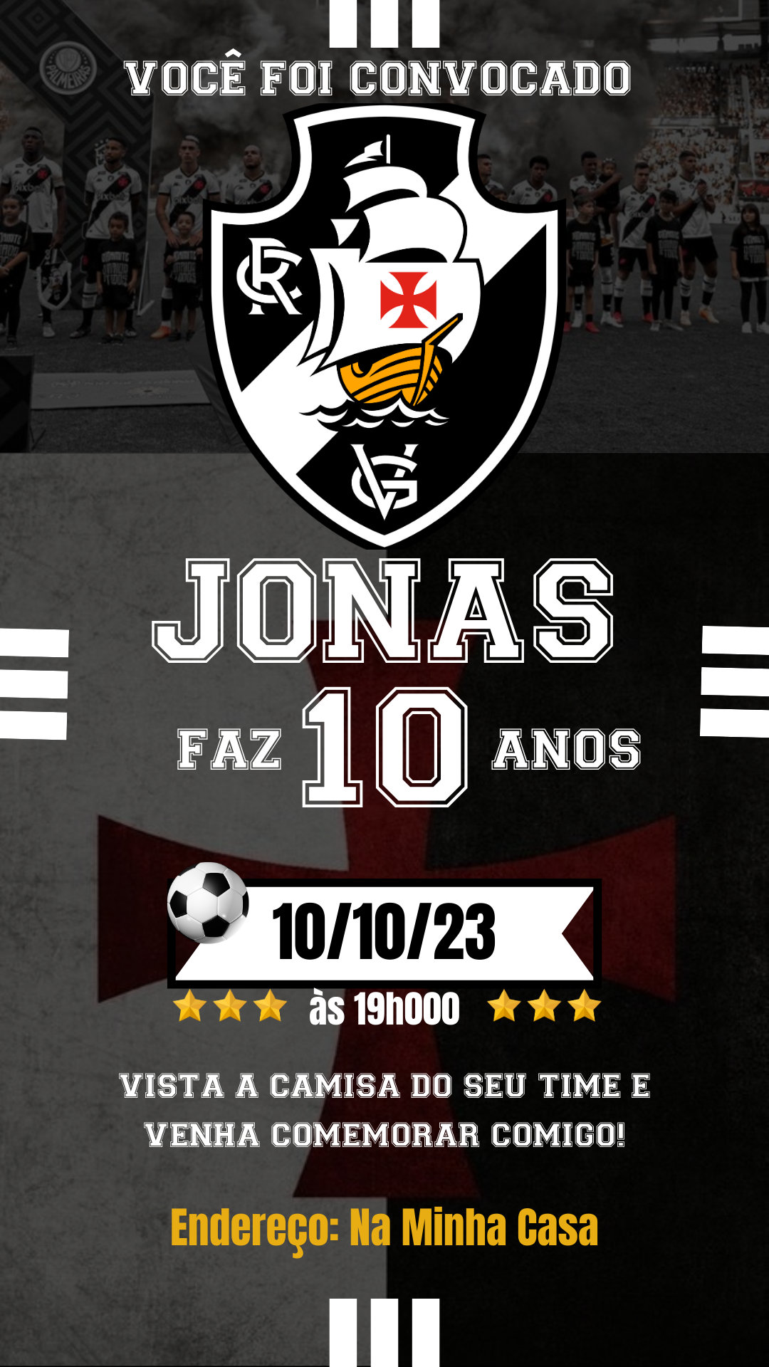 Convite Simples - Vasco Time