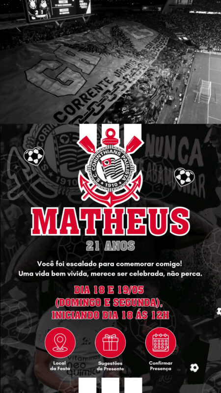 Convite Tecnológico - Corinthians