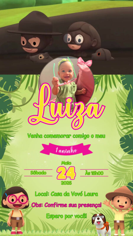 Convite Com Vídeo - Léo, o Guarda da Floresta