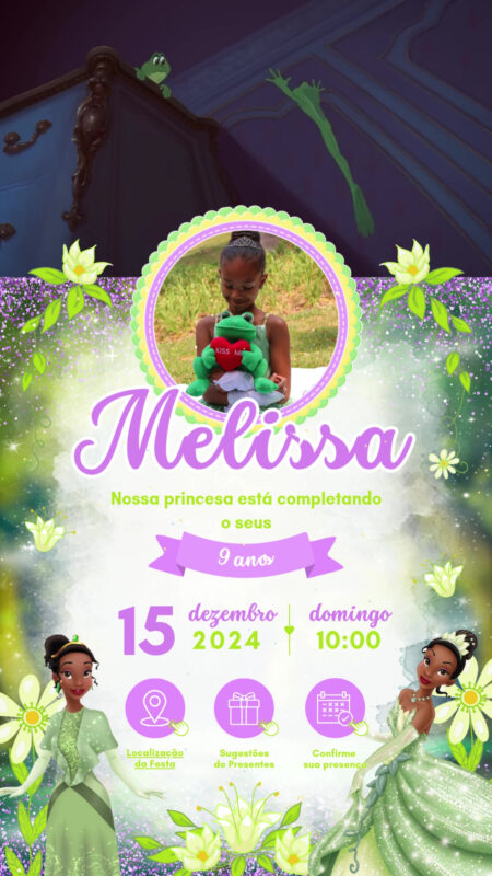 Convite Tecnológico - A princesa e o Sapo