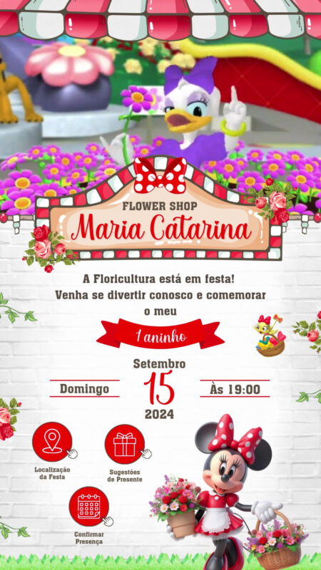 Convite Tecnológico - Floricultura da Minnie