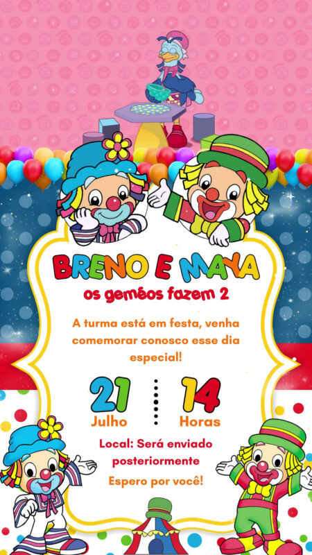 Convite Com Vídeo - Patati Patatá