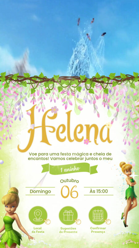 Convite Tecnológico - Tinker Bell