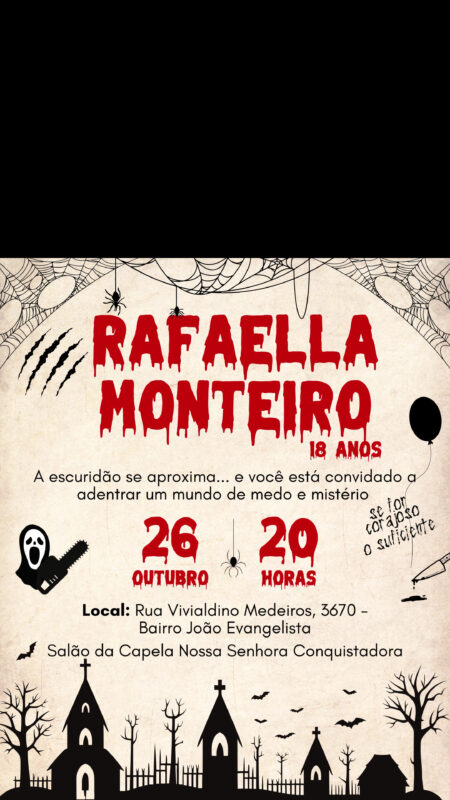 Convite Com Vídeo - Halloween