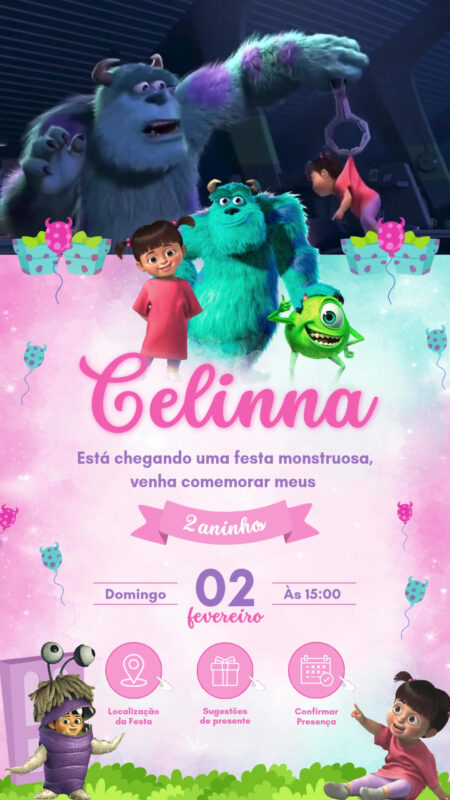 Convite Tecnológico - Boo Monstros S.A
