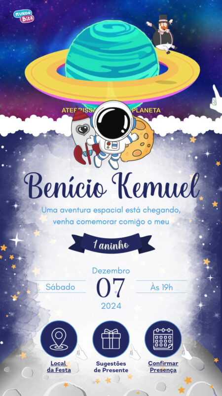 Convite Tecnológico - Astronauta