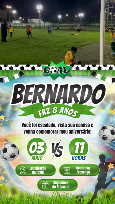 Convite Tecnológico - Futebol