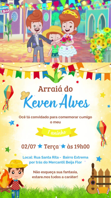 Convite Com Vídeo - Festa Junina