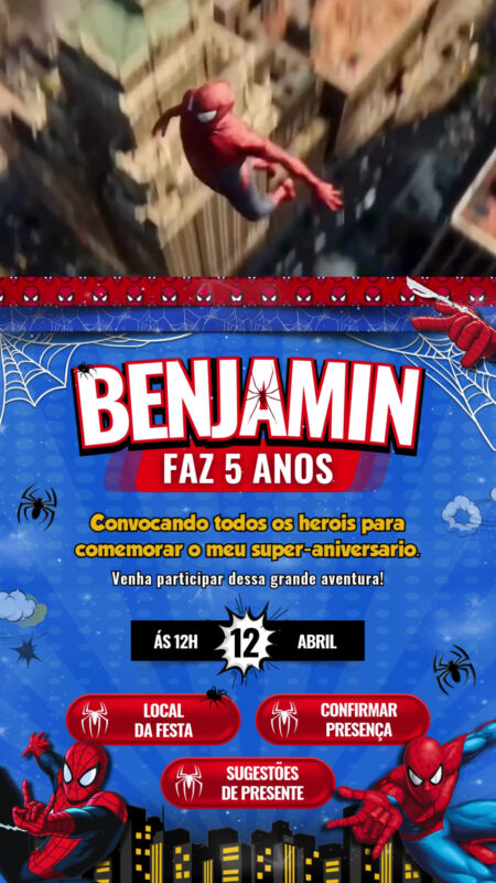 Convite Tecnológico - Homem Aranha #2