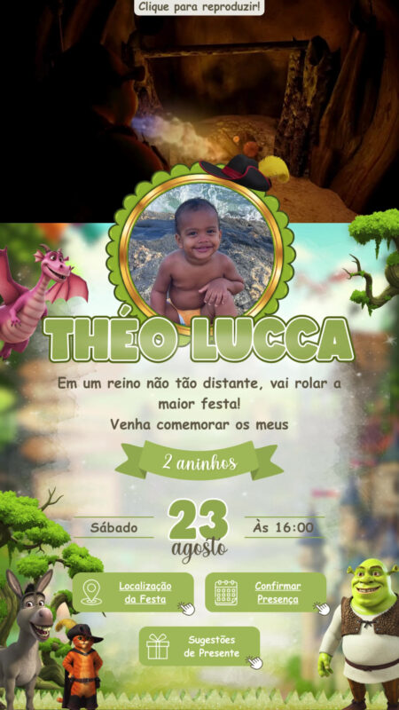 Convite Tecnológico - Shrek